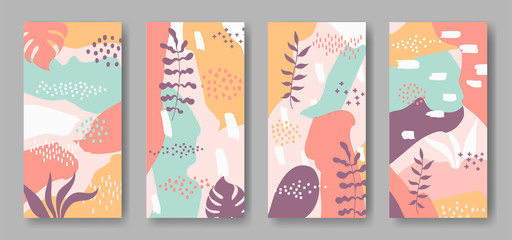 Set of vector banners with abstract ornament