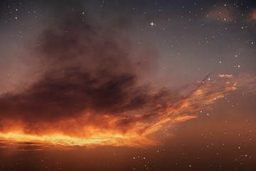 Naklejka premium colorful night sky