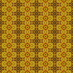 Tribal boho hippie ochre yellow cloth textile fabric seamless pattern texture background