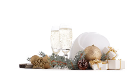 Construction hard hat and Christmas.