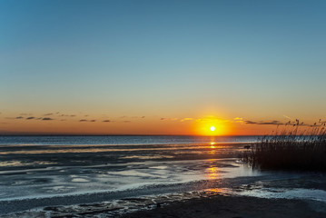 colorful sunset on the Gulf of Finland