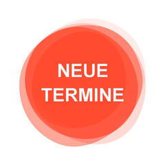 Weißer Text auf rotem Button: Neue Termine