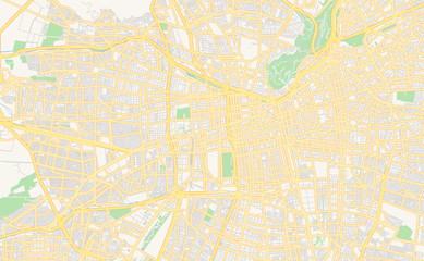 Printable street map of Santiago, Chile