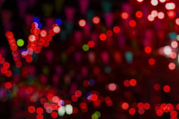 abstract pattern of street festival night glitter sparkle light blurred bokeh