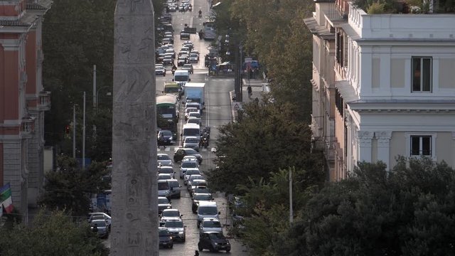 roma italia, belvedere del pincio, controluce