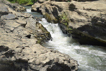 waterfall in mountains