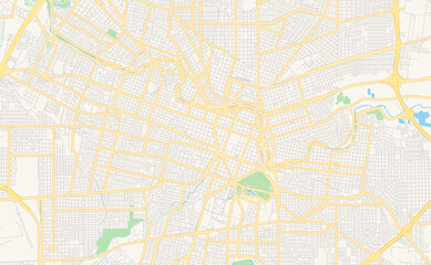 Printable street map of Cordoba, Argentina