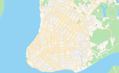 Printable street map of Belem, Brazil