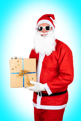 santa claus with sunglasses and hat