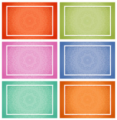 Background templates with mandala patterns