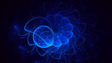 Fractal 3D rendering abstract light background