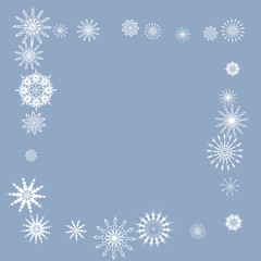 Naklejka na ściany i meble New Year background vector with falling snowflakes