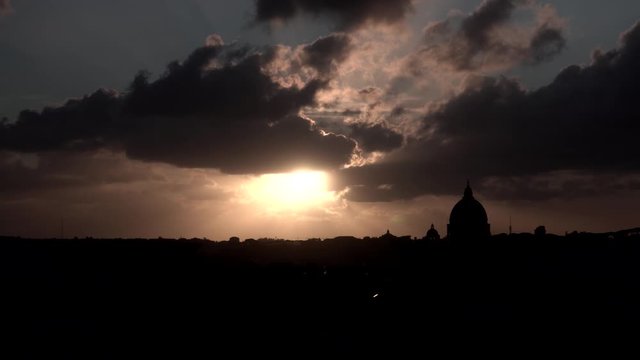 roma italia, belvedere del pincio, controluce
