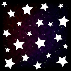 A seamless space pattern with white stars