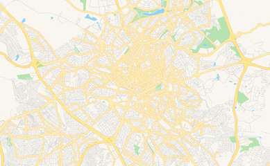 Printable street map of Campinas, Brazil