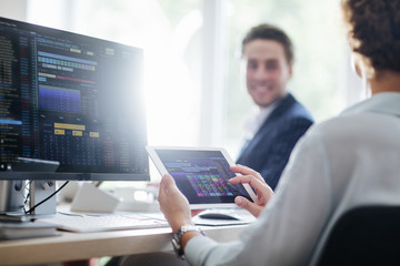 Businesswoman Using a Tablet
