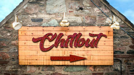 Obraz premium Street Sign to Chillout