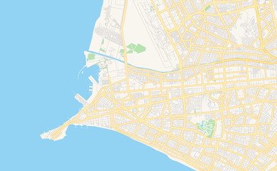 Printable street map of Callao, Peru