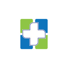 Fototapeta premium Medical cross healthy logo template vector