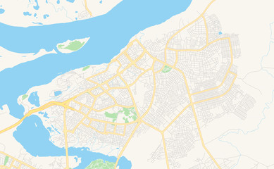 Printable street map of Ciudad Guayana, Venezuela