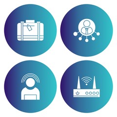 Set Of Universal 4 Icons