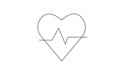 Heart beat heart signal  icon vector image