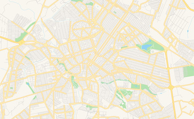 Printable street map of Uberlandia, Brazil