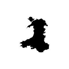 map of Wales. Vector illustration