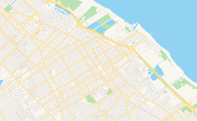 Fototapeta premium Printable street map of Quilmes, Argentina