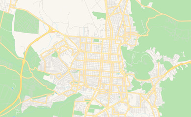 Fototapeta na wymiar Printable street map of Salta, Argentina