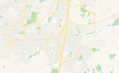 Printable street map of Aparecida de Goiania, Brazil