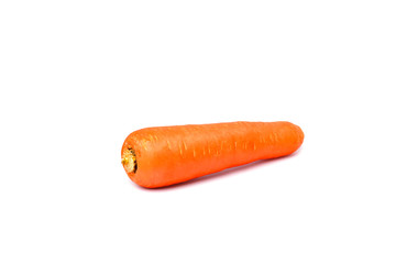 Close up of fresh orange carrot with sliced