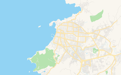 Printable street map of Santa Marta, Colombia