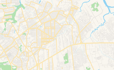 Printable street map of Ananindeua, Brazil