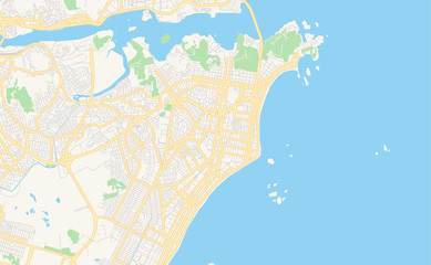 Printable street map of Vila Velha, Brazil
