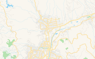 Fototapeta na wymiar Printable street map of Bello, Colombia