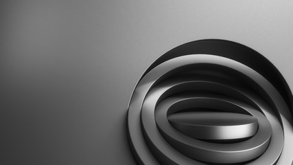 simple round black podium for product presentation 3d render image