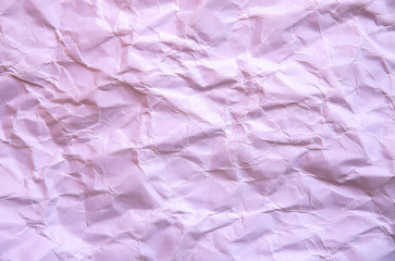 Rumpled pink background. Real texture of the wrapping texture.