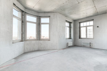 interior of the apartment without decoration