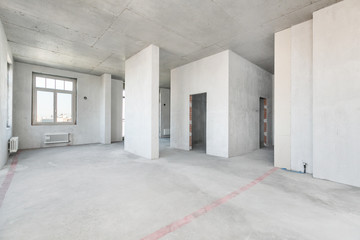 interior of the apartment without decoration