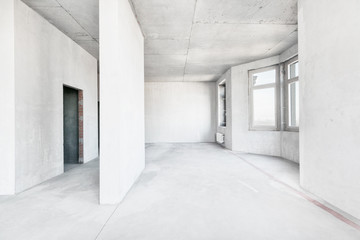 interior of the apartment without decoration