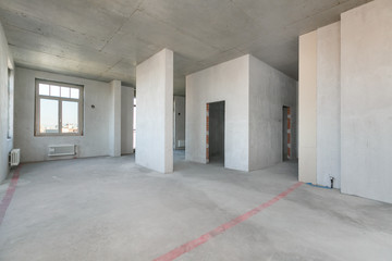 interior of the apartment without decoration