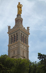 Fototapeta na wymiar Church Tower from Marseille (Marseille, France)