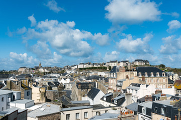 Fototapeta na wymiar cityscape view of Granville in Normandy