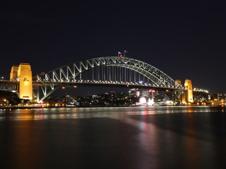 Obraz premium sydney harbour bridge at night