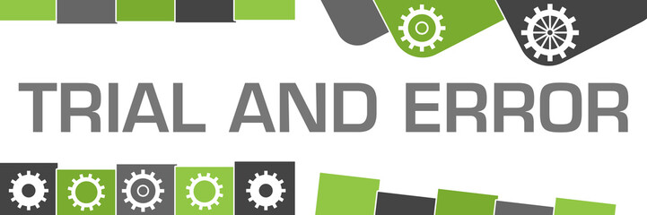 Trial And Error Green Grey Random Shapes Gears 