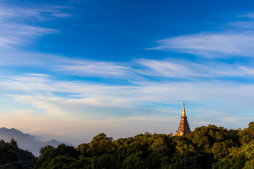 Obraz premium .Morning sunrise at Doi Inthanon, Chiang Mai, Thailand