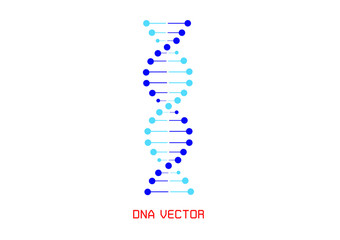 Abstract DNA strand symbol. Isolated on white background. Vector illustration, eps 10.