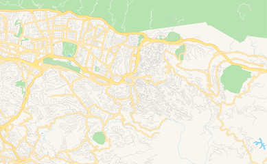 Fototapeta na wymiar Printable street map of Petare, Venezuela