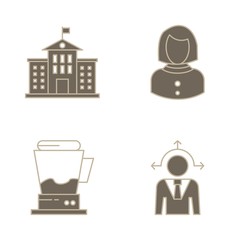Set Of 4 Universal Icons For Mobile Application and websites